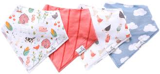 Copper Pearl Farmstead Bandana Bib Set