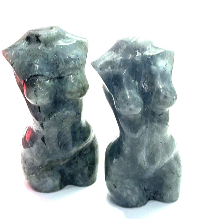 One Labradorite Gemstone Female Figure carving - new