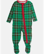 Green Nicholas Plaid Footie