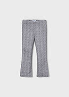 Grey Faux Suede Flare Legging