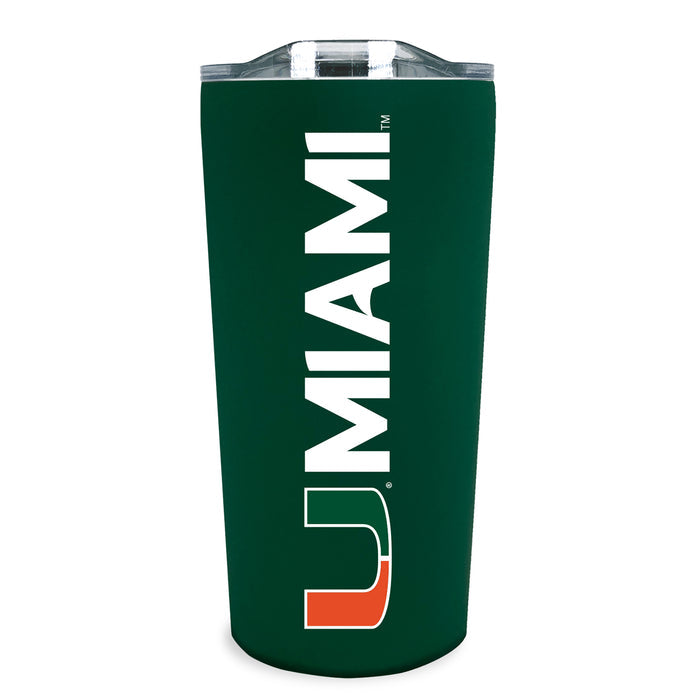 Miami Hurricanes 18oz Stainless Soft Touch Tumbler
