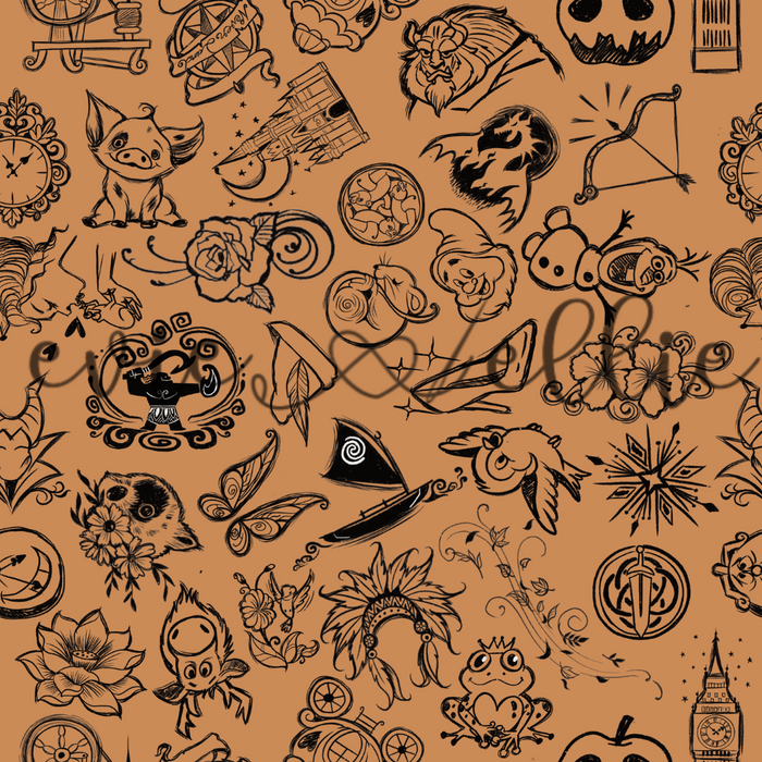 Princess Tattoos-- Multiple Colors