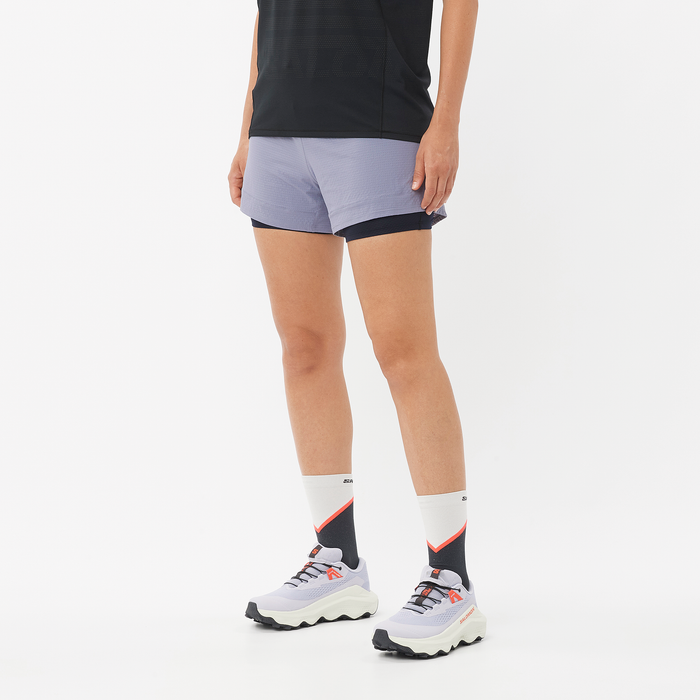 Salomon Sense Aero 2in1 Short | Blue Granite | Womens