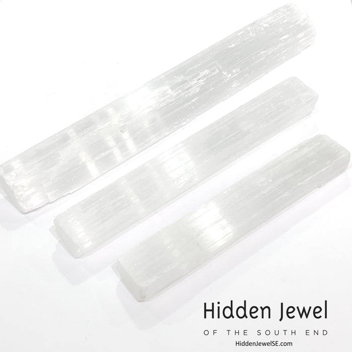 Selenite Raw Gemstone wand / log