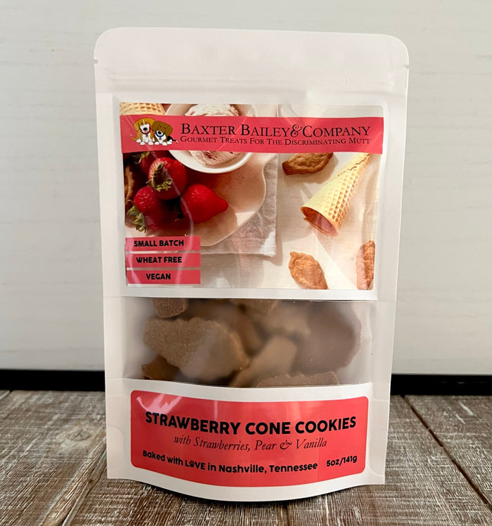 Strawberry Cone Cookies