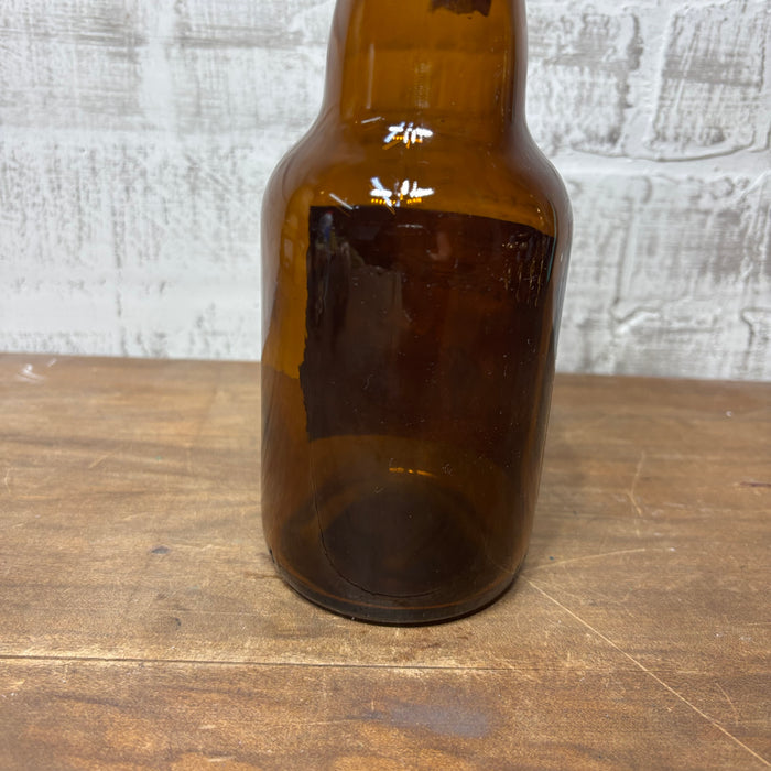 Vintage Kulmbacher Schweizerhof Brau Amber Glass Bottle