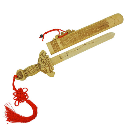 11.5″ Genuine Peach Wood Seven Stars Sword