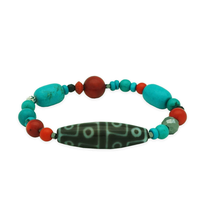 12 Eye Dzi Bracelet for Confidence and Reputation