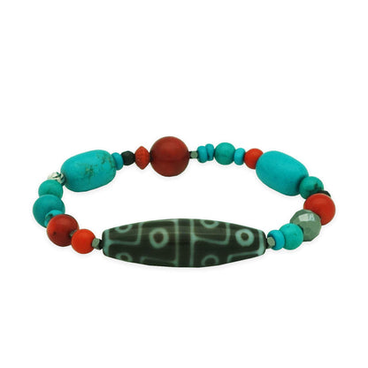 12 Eye Dzi Bracelet for Confidence and Reputation