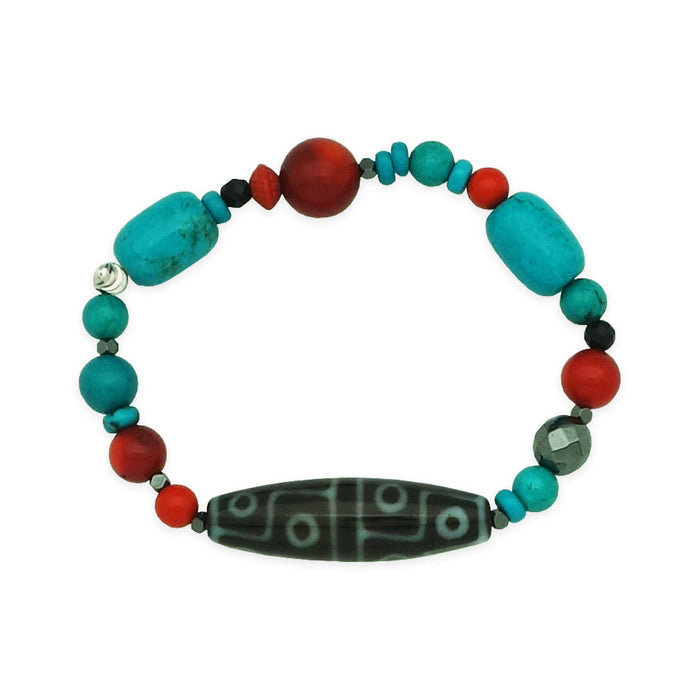 12 Eye Dzi Bracelet for Confidence and Reputation