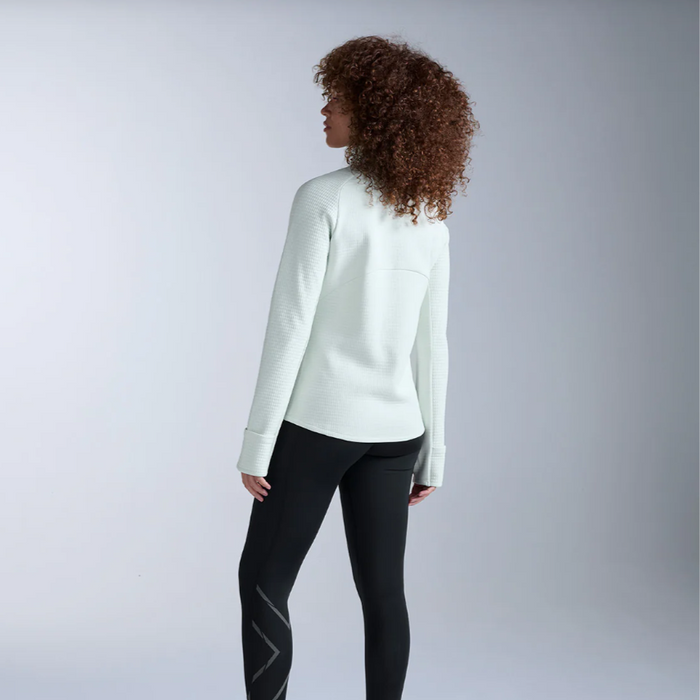 2XU Ignition Hyper-Haptic 1/4 Zip Fleece | Mint Dust / Reflective | Womens