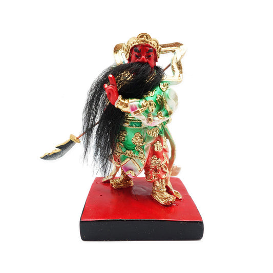 4" Traditional Gold Leafed Standing Kwan Kung