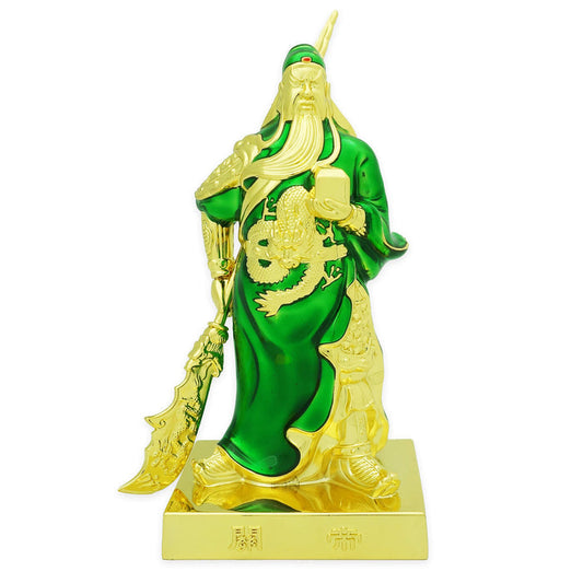 4.4" Golden Deity Kwan Kung (Green Robe)