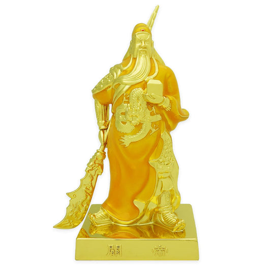 4.4" Golden Deity Kwan Kung (Yellow Robe
