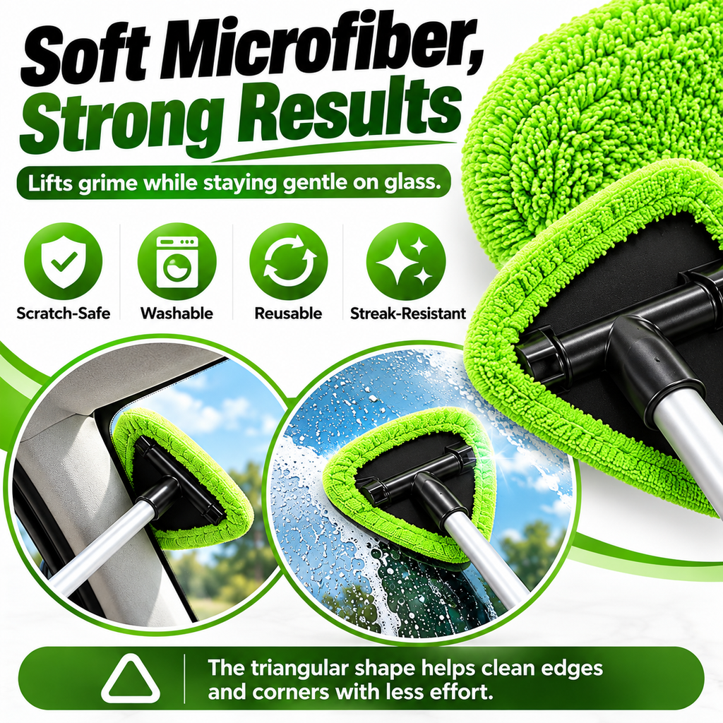 9-Piece Windshield Cleaning Kit – Extendable Car Window Cleaner for a Streak-Free Shine 🚗✨