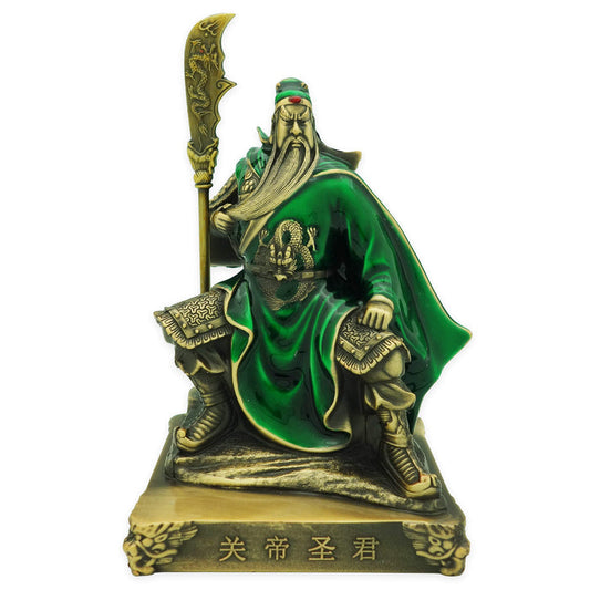 5.2" Protective Sitting Kwan Kung (Green Robe)
