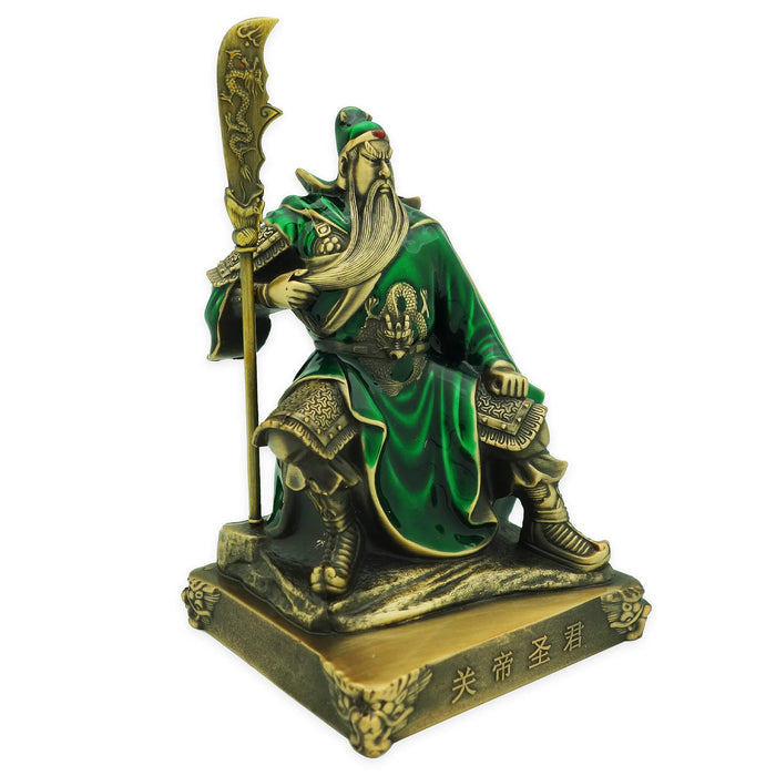 5.2" Protective Sitting Kwan Kung (Green Robe)