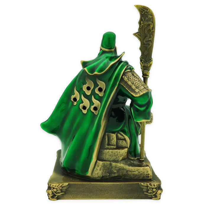 5.2" Protective Sitting Kwan Kung (Green Robe)