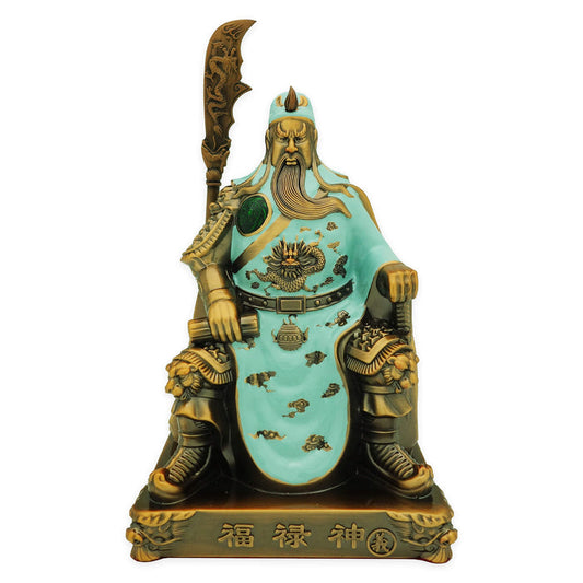 5.5" Protective Sitting Kwan Kung (Blue Robe)