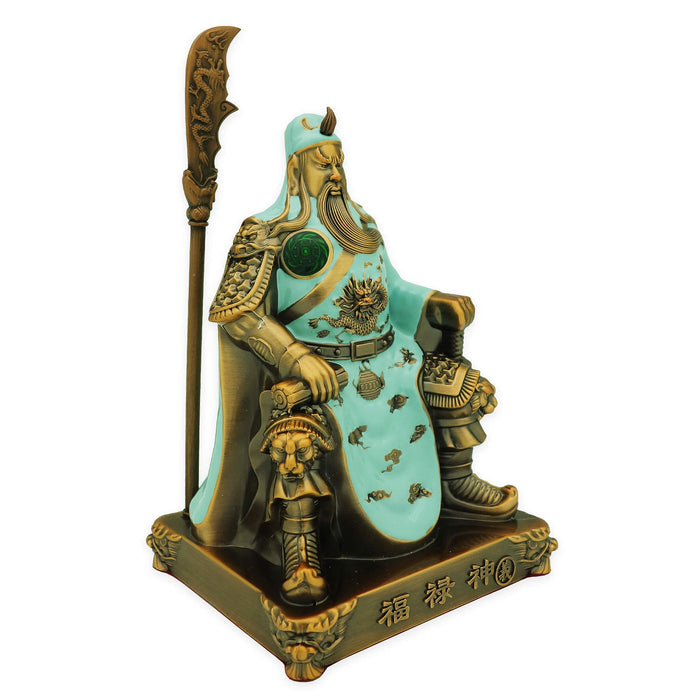 5.5" Protective Sitting Kwan Kung (Blue Robe)