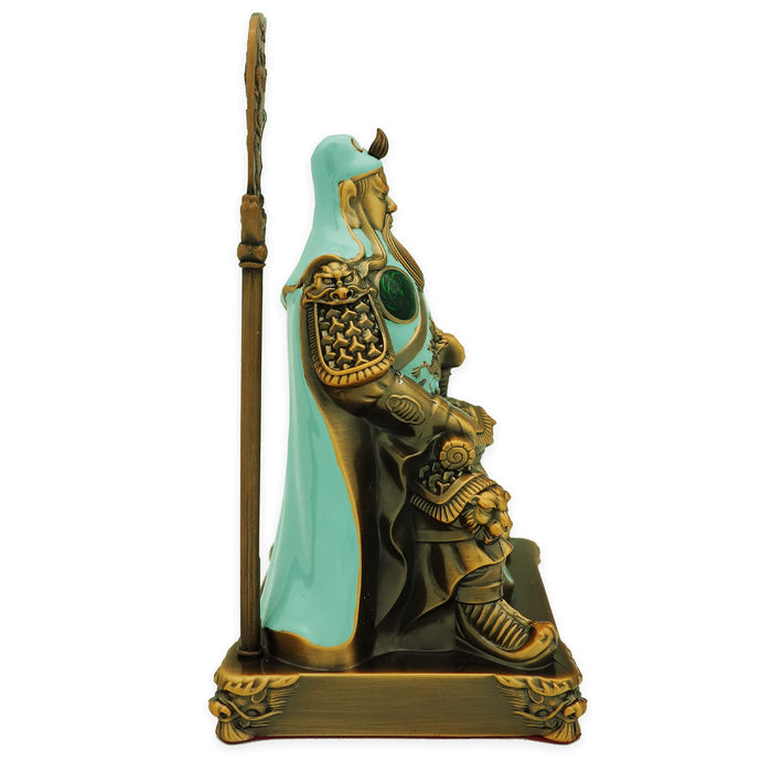 5.5" Protective Sitting Kwan Kung (Blue Robe)