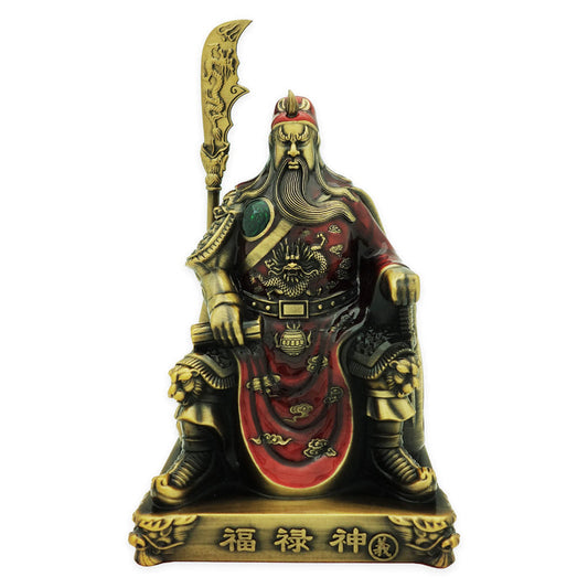 5.5" Protective Sitting Kwan Kung (Red Robe)