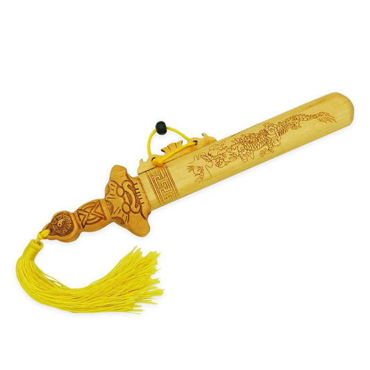 6" Genuine Peach Wood Seven Stars Sword