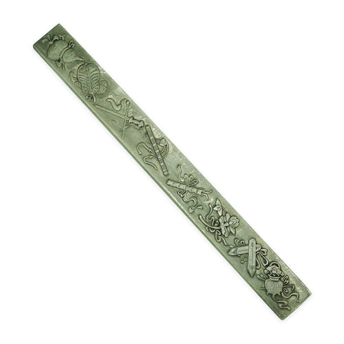 9" Eight Immortals Objects Silver Strip/Ruler