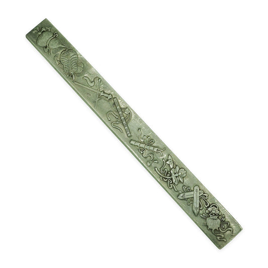 9" Eight Immortals Objects Silver Strip/Ruler