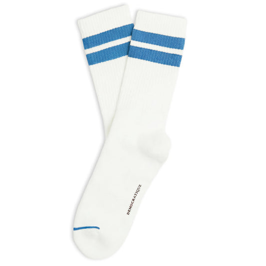 Athletique Classique Clean Stripes Organic Cotton Clear White / Henri Blue