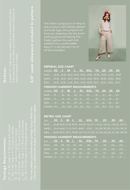 Avenir Jumpsuit Pattern - Friday Pattern Company - Simplifi Fabric