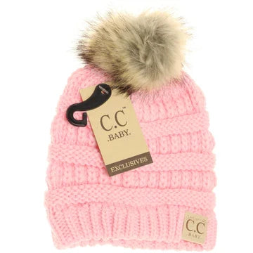Baby Fur Pom Beanie