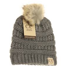 Baby Fur Pom Beanie