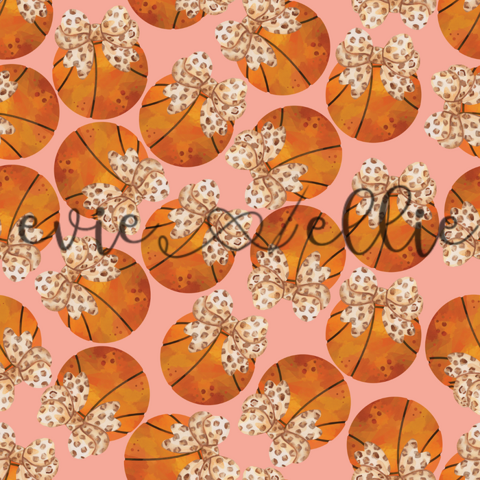 Basketballs and Leopard Bows- Multiple Colors