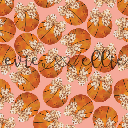 Basketballs and Leopard Bows- Multiple Colors