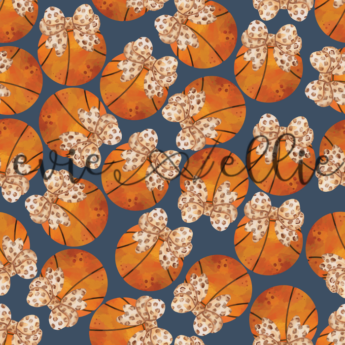 Basketballs and Leopard Bows- Multiple Colors