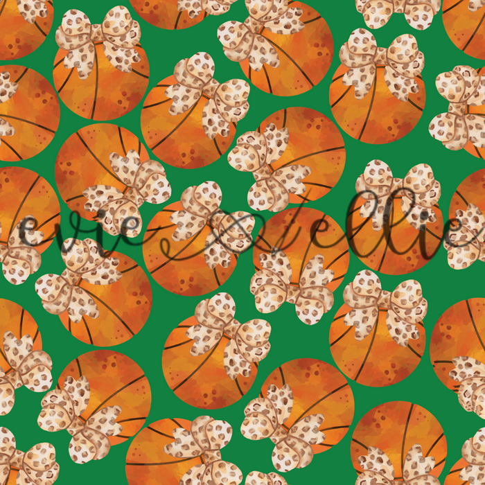Basketballs and Leopard Bows- Multiple Colors