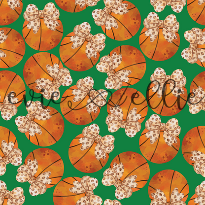Basketballs and Leopard Bows- Multiple Colors