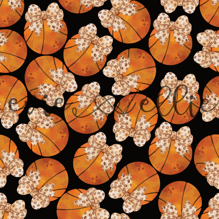 Basketballs and Leopard Bows- Multiple Colors