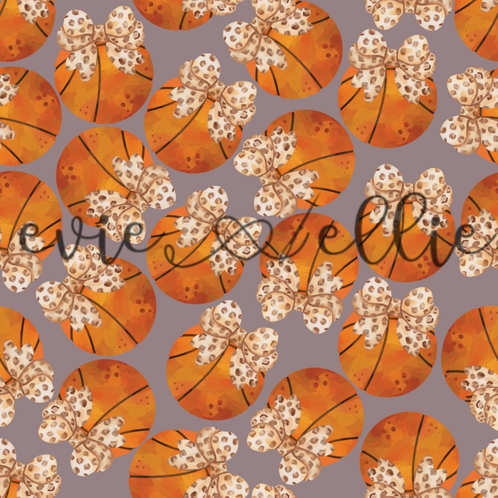 Basketballs and Leopard Bows- Multiple Colors