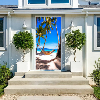 DoorFoto Door Cover Beach Scene
