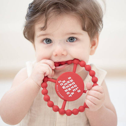 Bella Tunno - Cowboy Happy Teether: Red