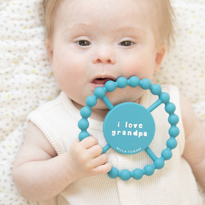 Bella Tunno - I Love Grandpa Happy Teether: Blue