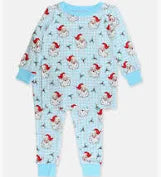 Blue Dear Santa Pajamas