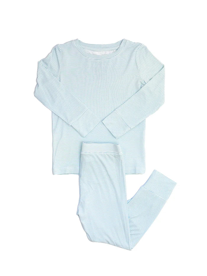 Blue Mini Stripe 2 pc. Pajama Set