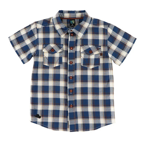 Blue Plaid Button Down Shirt