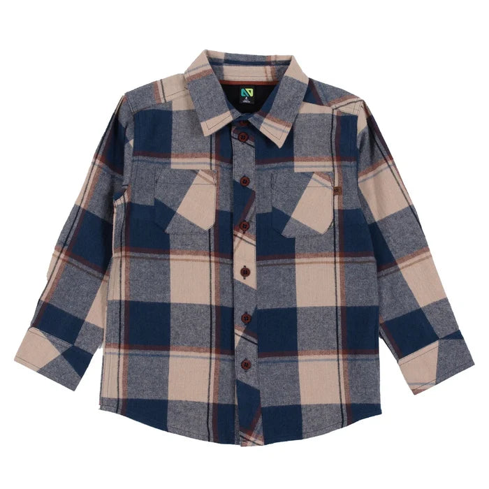 Blue Plaid Flannel Shirt