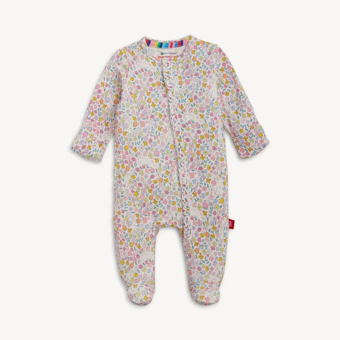 Bunny Blossom Modal Magnetic Ruffle Footie