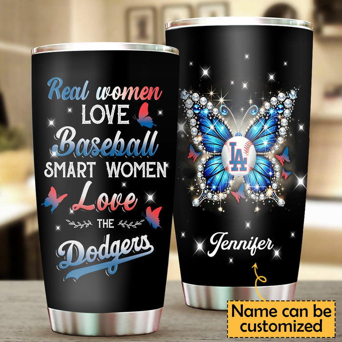 Butterfly Baseball Stainless Steel Tumbler - LADG