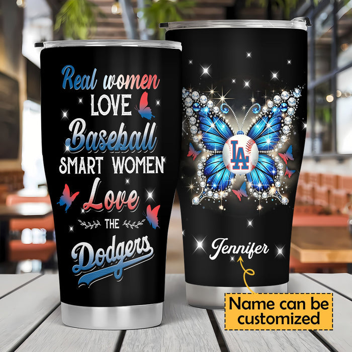 Butterfly Baseball Stainless Steel Tumbler - LADG